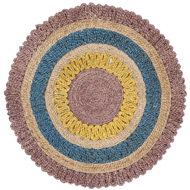 Safavieh Natural Fiber 3'-0" x 3'-0" Rug in Lavander / Multi