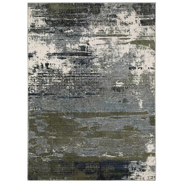 Oriental Weavers Caravan 8020L Blue/ Green Rug - main flat