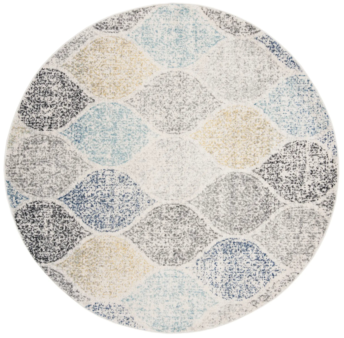 Safavieh Madison 5'-3" x 5'-3" Rug in Ivory / Blue
