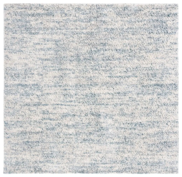 Safavieh Berber Shag 7'-0" x 7'-0" Rug in Ivory / Light Aqua