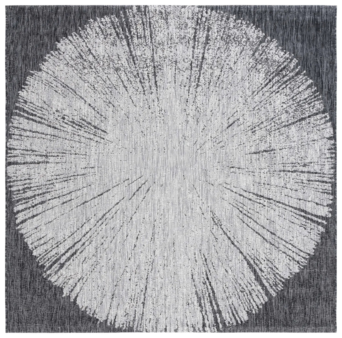 Safavieh Courtyard 6'-7" x 6'-7" Rug in Grey / Black