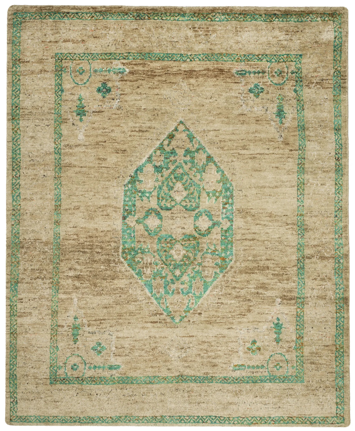 Safavieh Tangier 8'-0" x 10'-0" Rug in Beige / Emerald