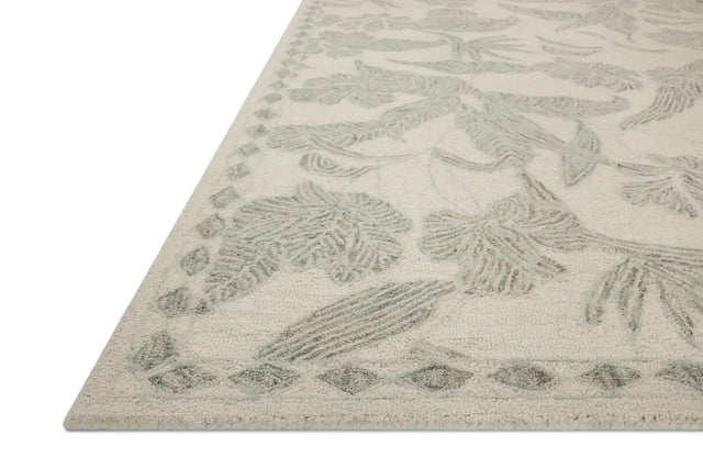 Loloi Lenore LNO-01 Ivory / Sky Rug - rug corner