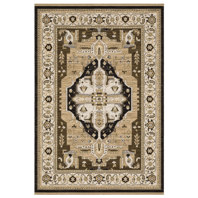 Oriental Weavers Sphinx Acacia ACA08 Black Rugs - main flat