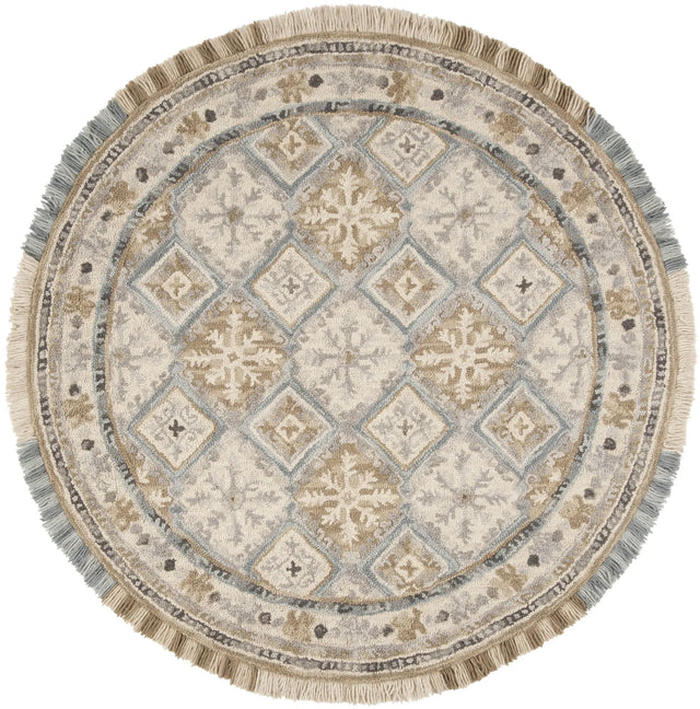 Safavieh Blossom 6'-0" x 6'-0" Rug in Beige / Light Blue