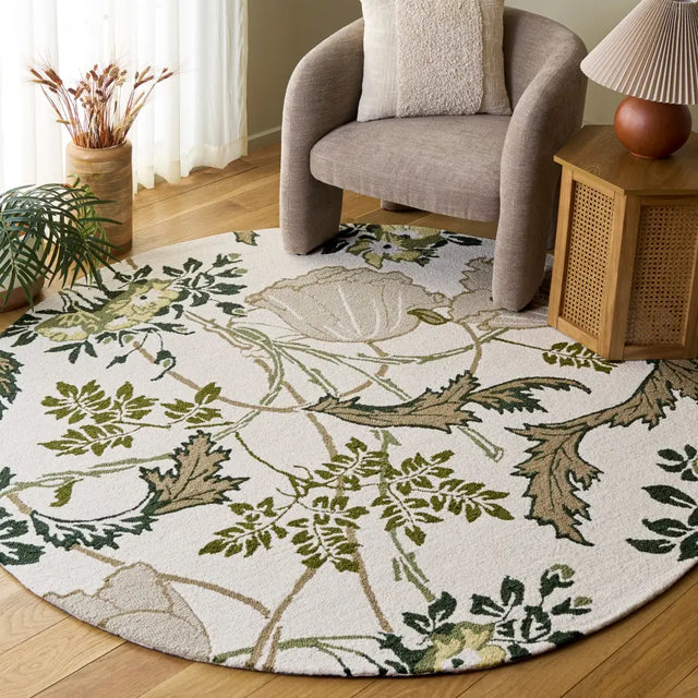 Safavieh Jardin 6'-0" x 6'-0" Rug in Ivory / Green