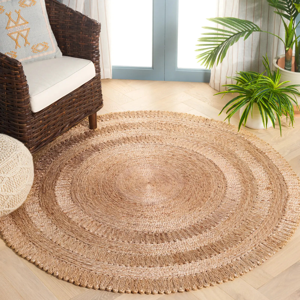 Safavieh Natural Fiber 5'-0" x 5'-0" Rug in Natural