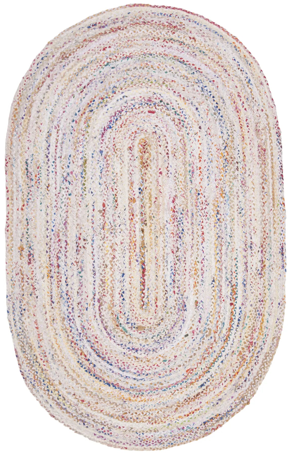 Safavieh Braided 5'-0" x 8'-0" Rug in Ivory / Multi