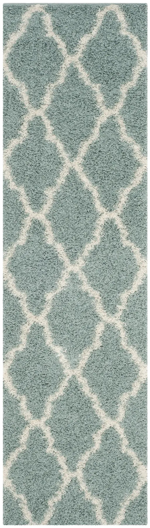 Safavieh Sgd-Dallas Shag 2'-3" x 10'-0" Rug in Seafoam / Ivory