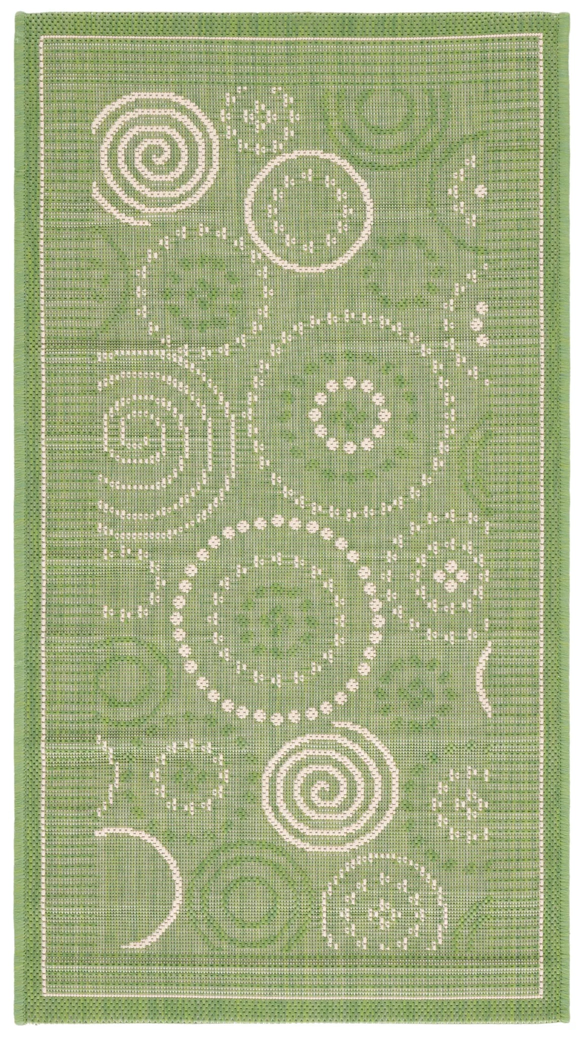 Safavieh Courtyard 2'-0" x 3'-7" Rug in Olive / Natural