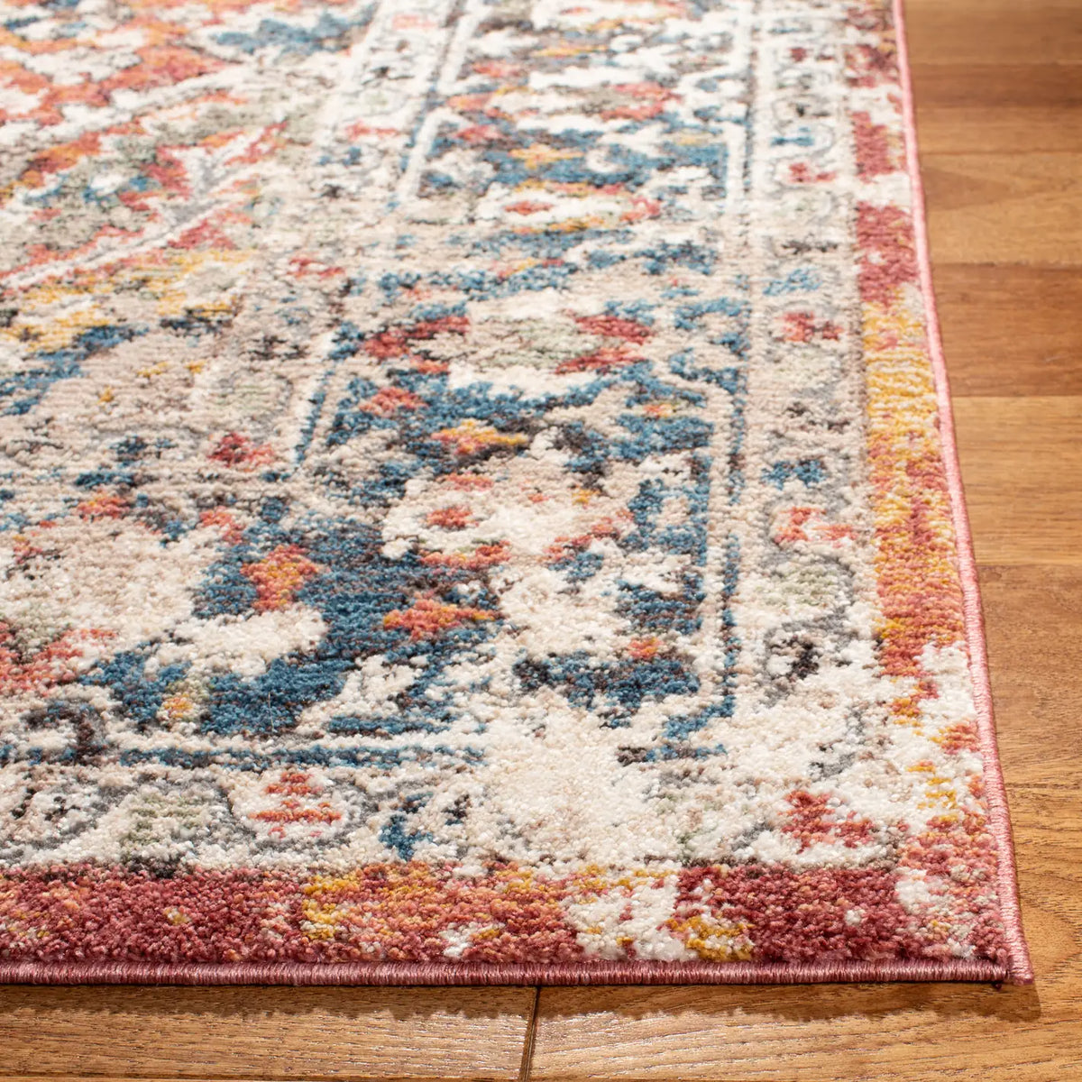 Safavieh Carlyle 200 5'-3" x 7'-6" Rug in Orange / Blue