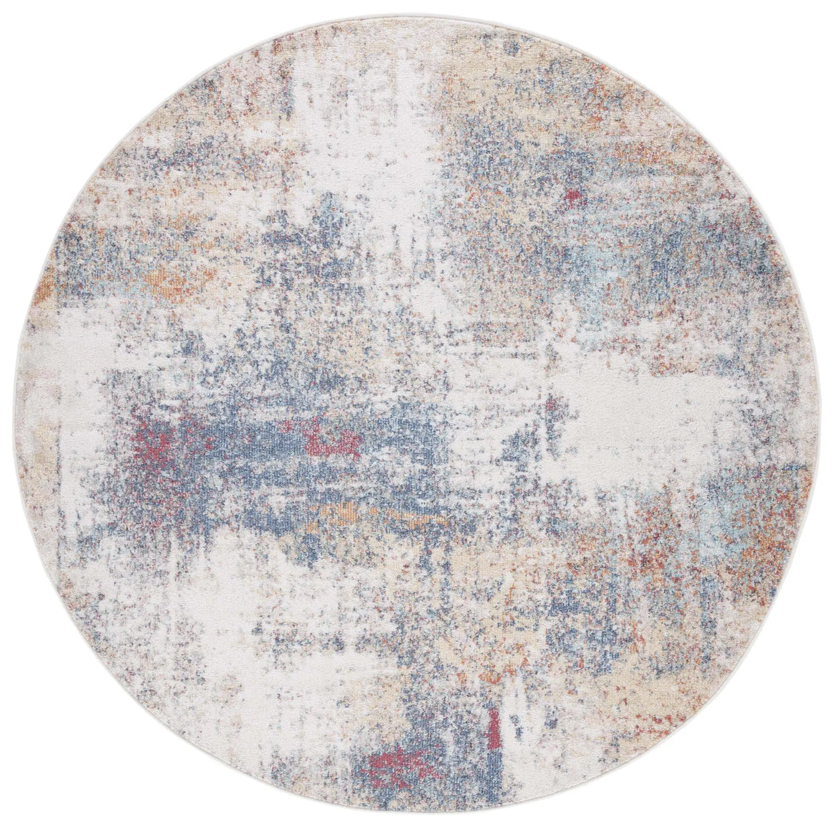 Safavieh Phoenix 500 6'-7" x 6'-7" Rug in Ivory / Blue Rust
