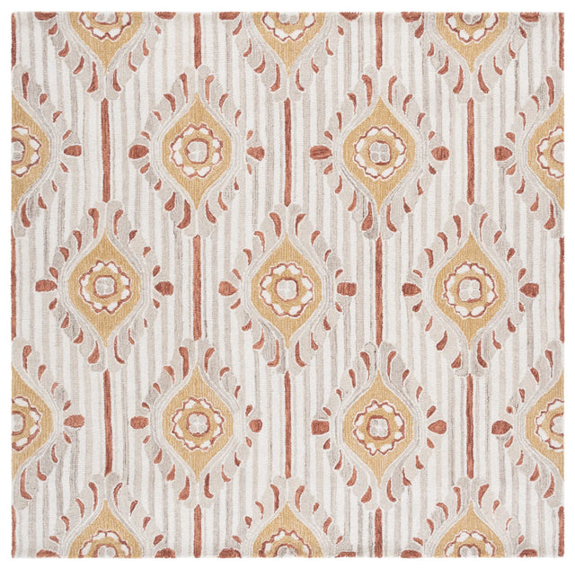 Safavieh Pine 6'-0" x 6'-0" Rug in Beige / Gold