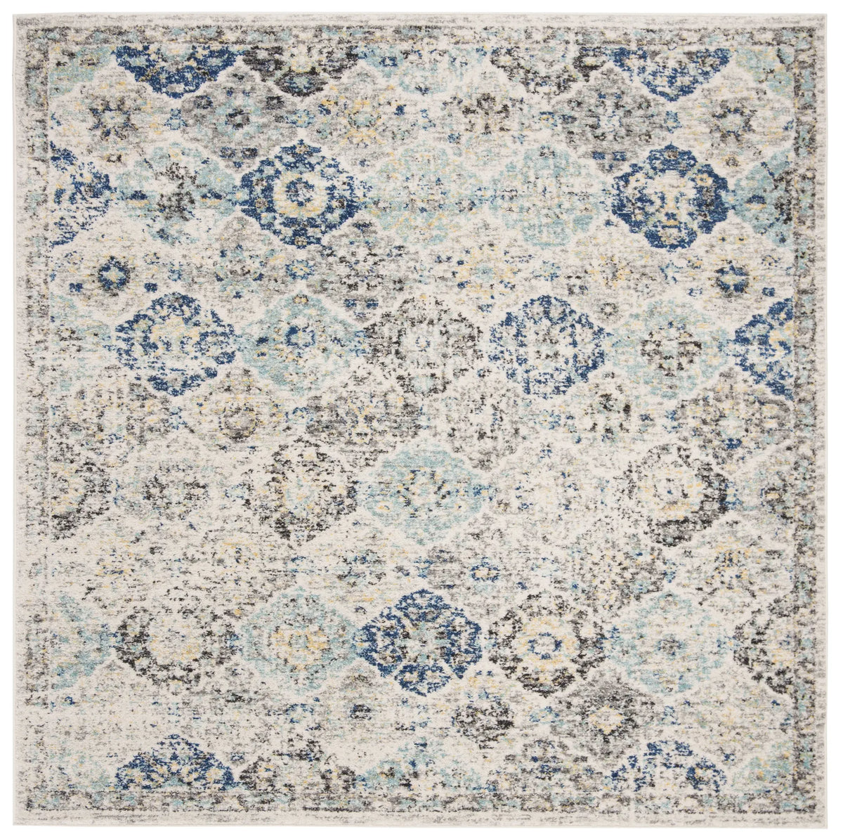 Safavieh Madison 6'-7" x 6'-7" Rug in Ivory / Aqua