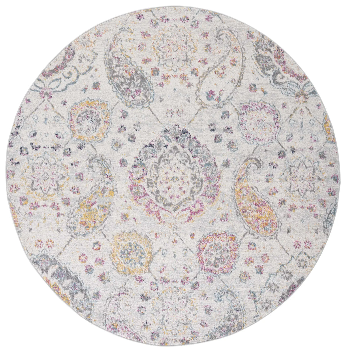 Safavieh Madison 6'-7" x 6'-7" Rug in Grey / Gold