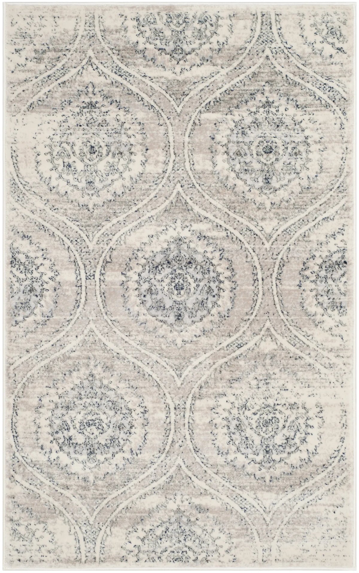 Safavieh Carnegie 3'-0" x 5'-0" Rug in Light Grey / Cream