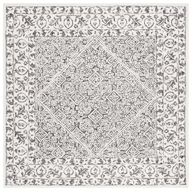 Safavieh Dip Dye 7'-0" x 7'-0" Rug in Ivory / Black