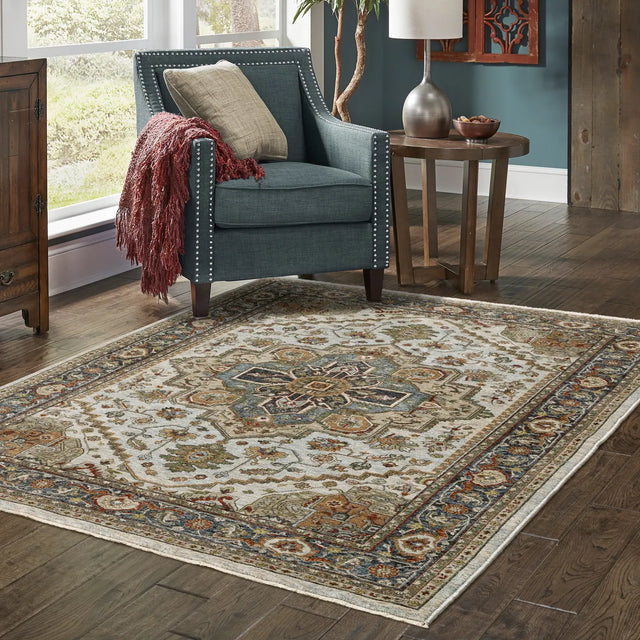 Oriental Weavers Sphinx Aberdeen 1144W Ivory/Blue Rugs - room scene
