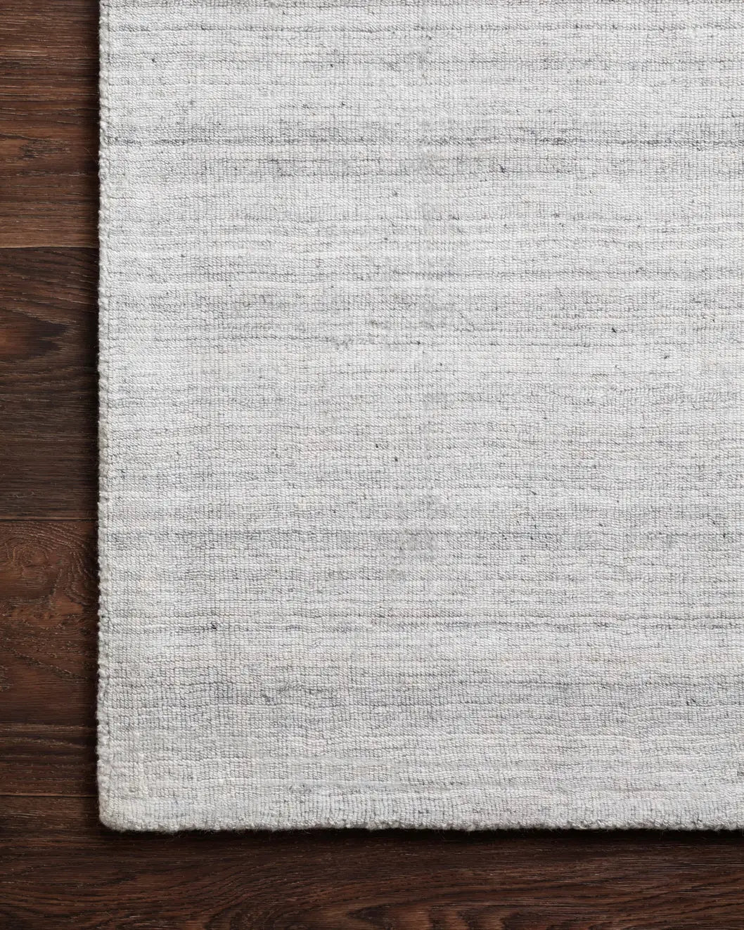 Loloi Pasadena Pas-01 Fog Rug - corner on wood