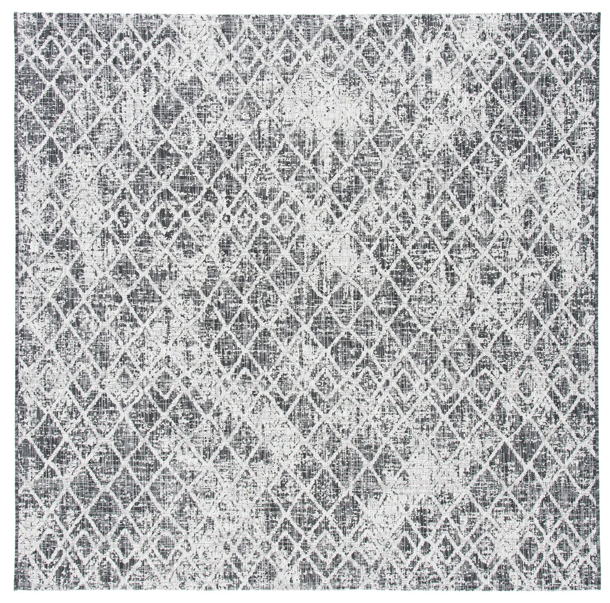 Safavieh Courtyard 6'-7" x 6'-7" Rug in Black / Grey