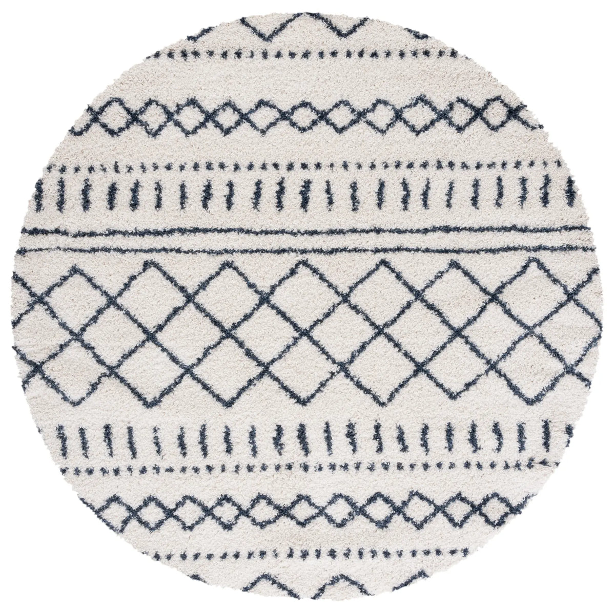 Safavieh Arizona Shag 5'-1" x 5'-1" Rug in Ivory / Slate