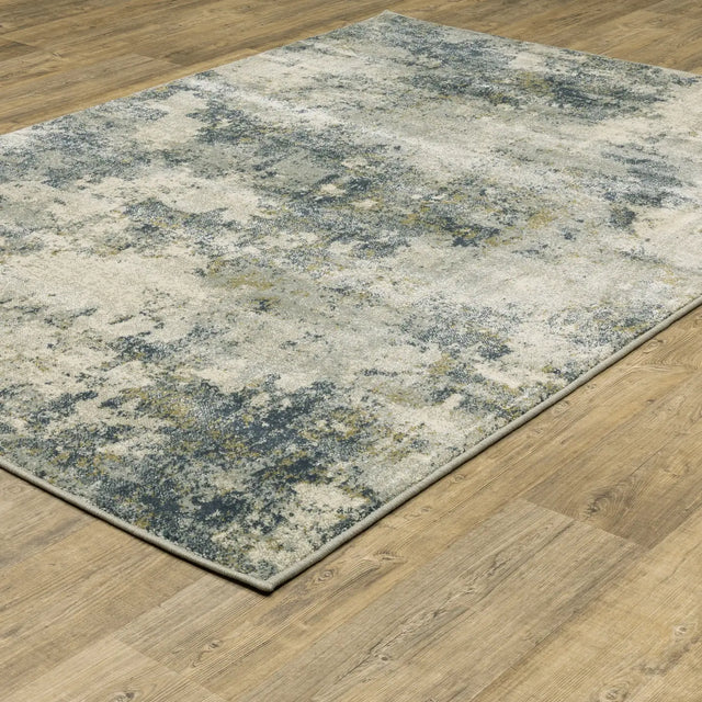 Oriental Weavers Sphinx Branson Br12A Beige/ Blue Rugs - angle detail