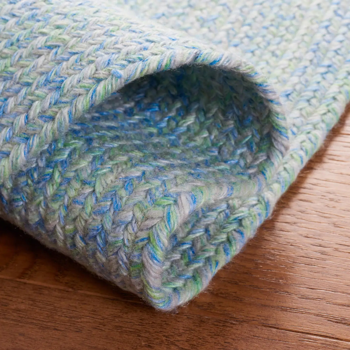 Safavieh Braided 5'-0" x 5'-0" Rug in Green / Blue