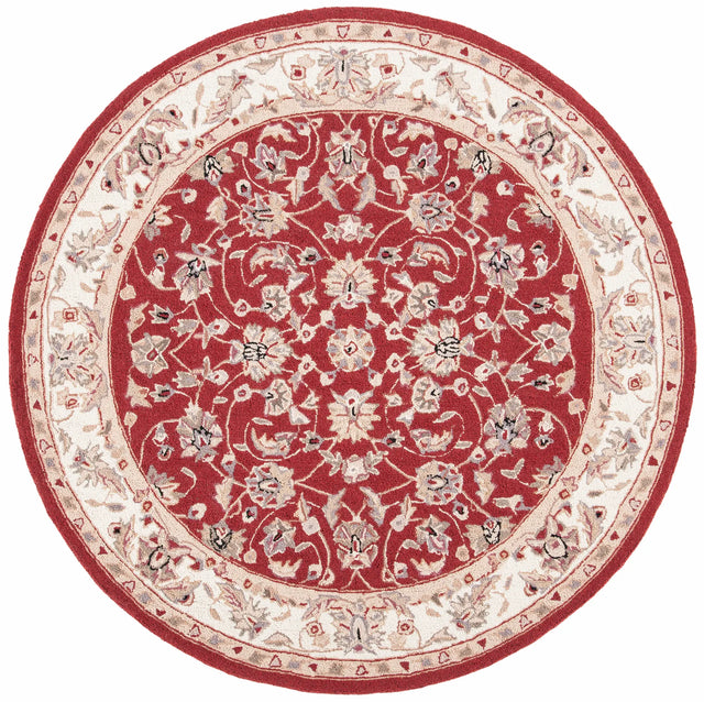 Safavieh Chelsea 5'-6" x 5'-6" Rug in Burgundy / Ivory