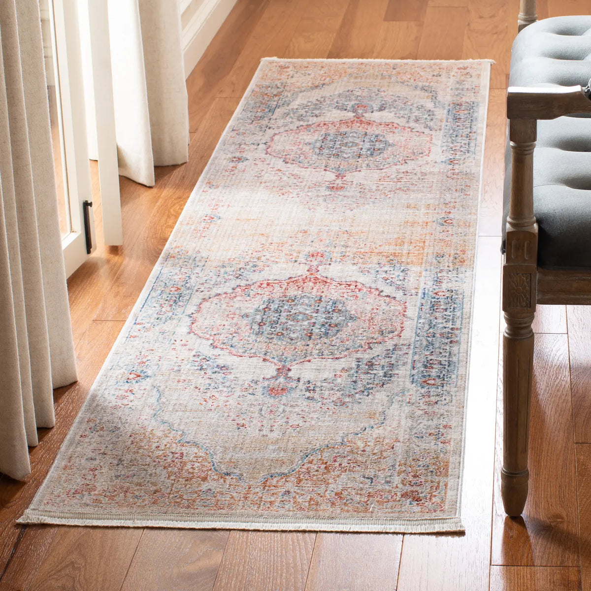 Safavieh Kenitra 600 2'-2" x 10'-0" Rug in Grey / Light Blue