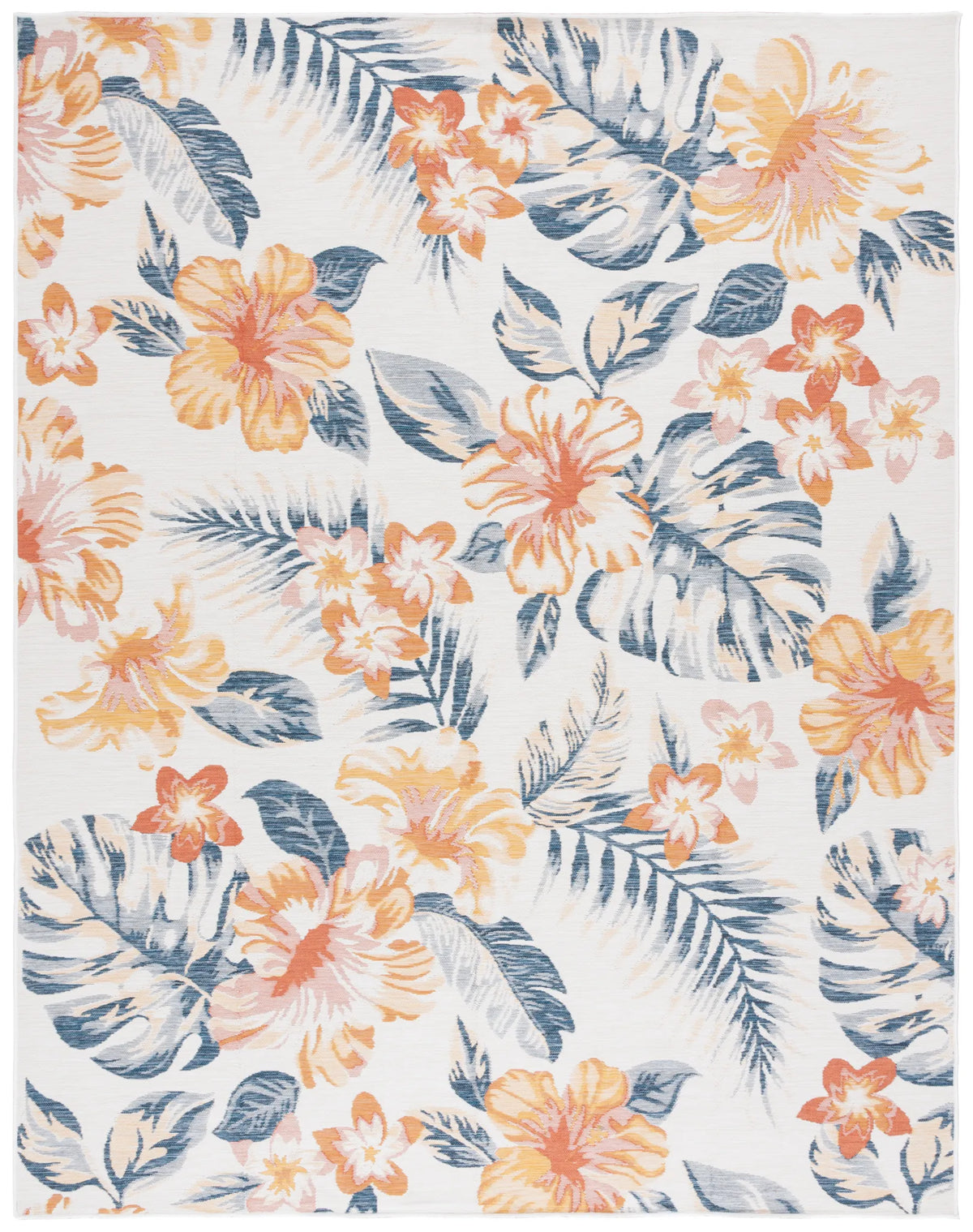Safavieh Sunrise 8'-0" x 10'-0" Rug in Ivory / Rust Blue