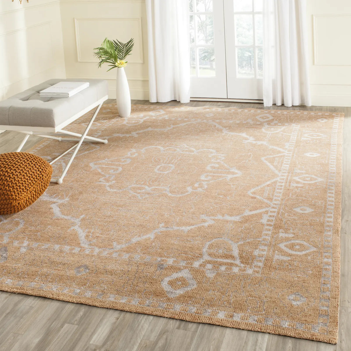 Safavieh Stone Wash 8'-0" x 10'-0" Rug in Brown / Silver