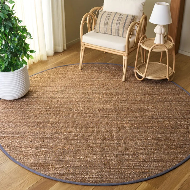 Safavieh Natural Fiber 7'-0" x 7'-0" Rug in Natural / Grey
