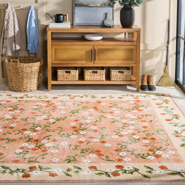Safavieh Martha Stewart Washable 8'-0" x 10'-0" Rug in Rust / Gold