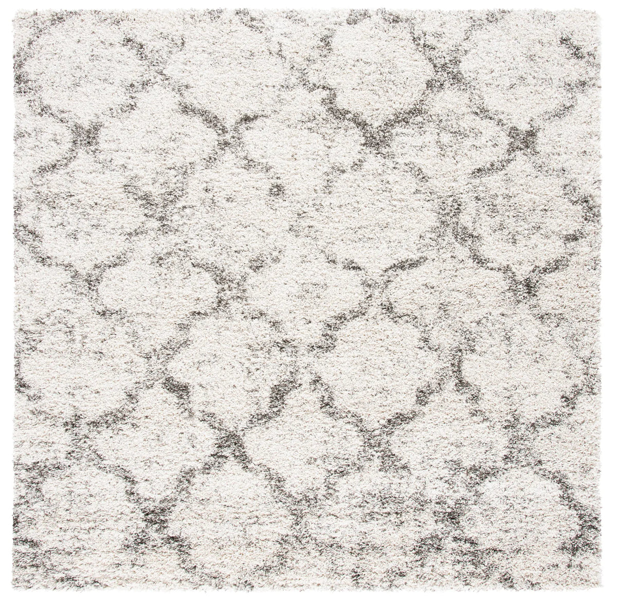 Safavieh Hudson Shag 7'-0" x 7'-0" Rug in Ivory / Grey