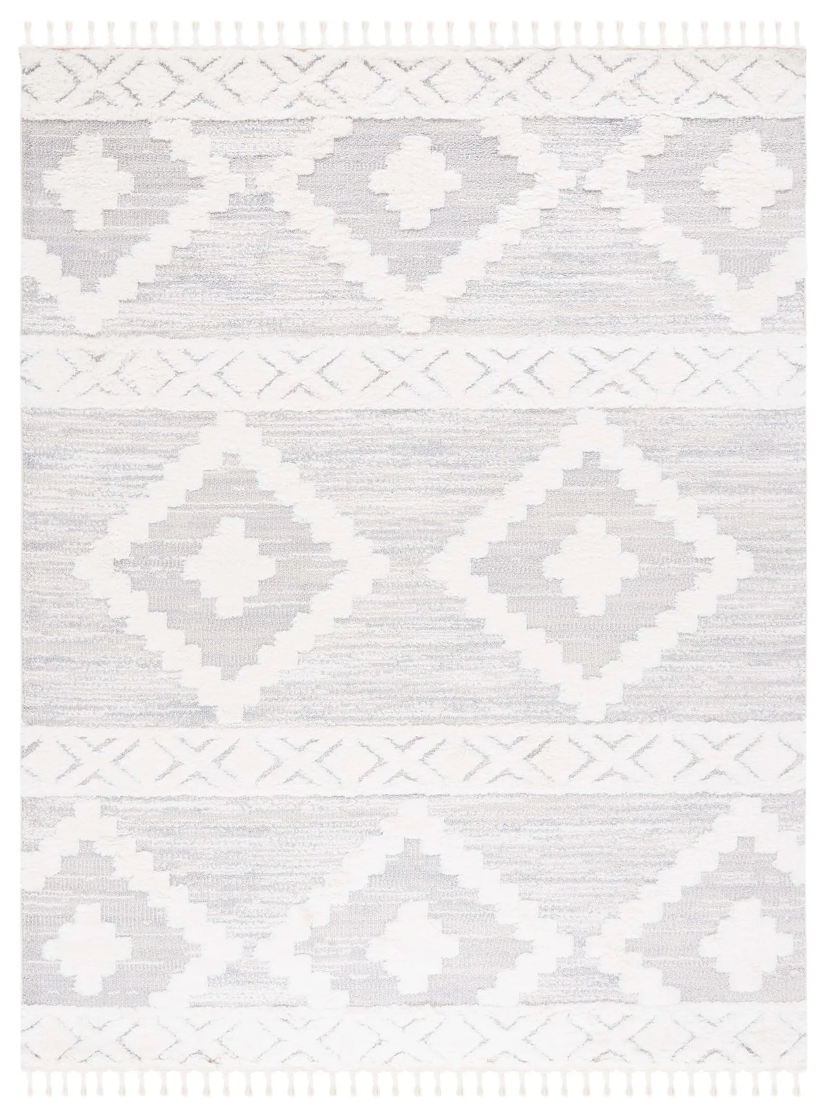Safavieh Moroccan Tassel Shag 10'-0" x 14'-0" Rug in Ivory / Beige