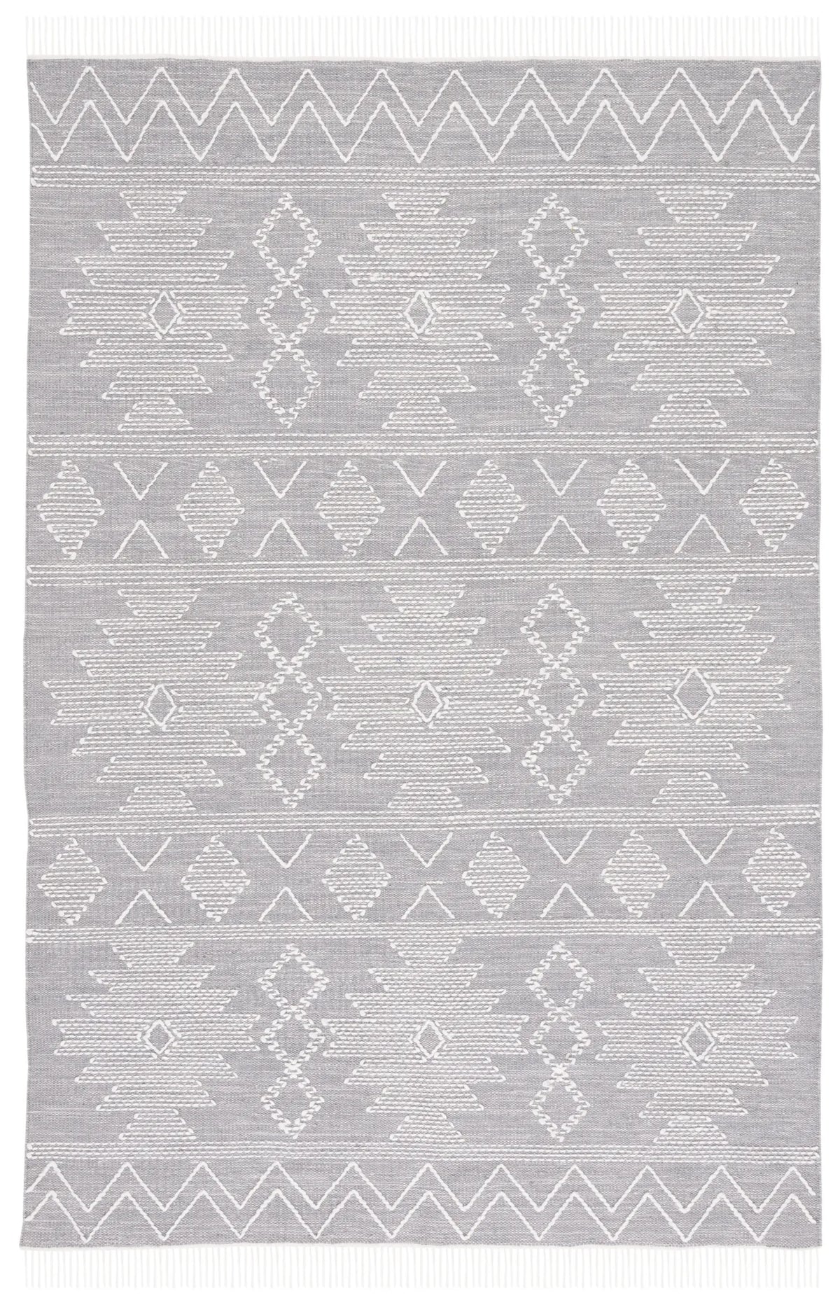 Safavieh Kilim 4'-0" x 6'-0" Rug in Grey / Ivory