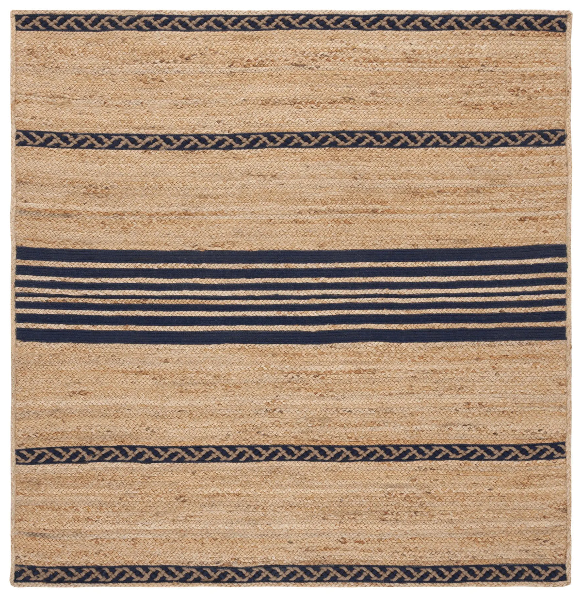 Safavieh Natural Fiber 6'-0" x 6'-0" Rug in Natural / Navy