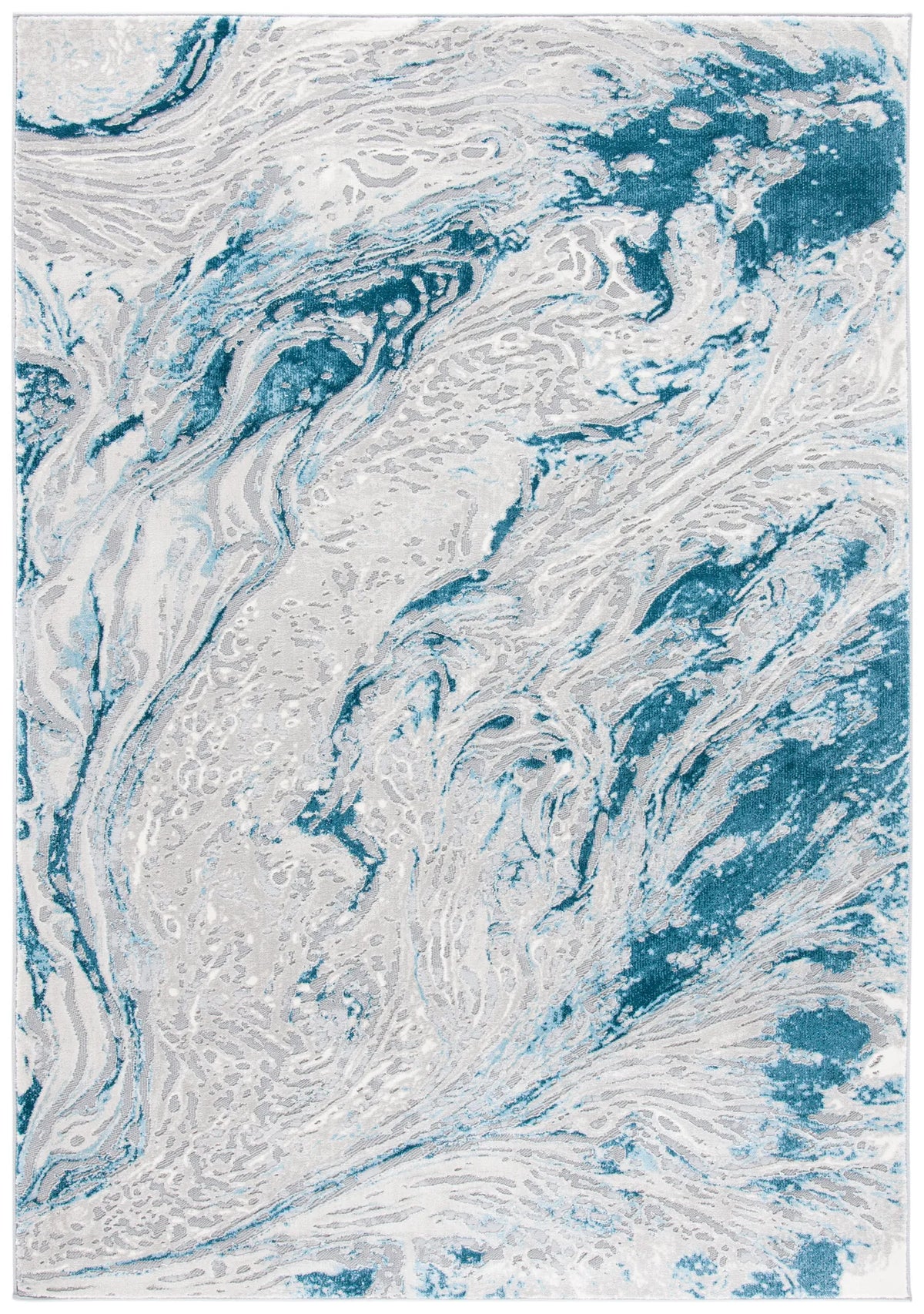 Safavieh Meadow 500 4'-0" x 6'-0" Rug in Grey / Blue