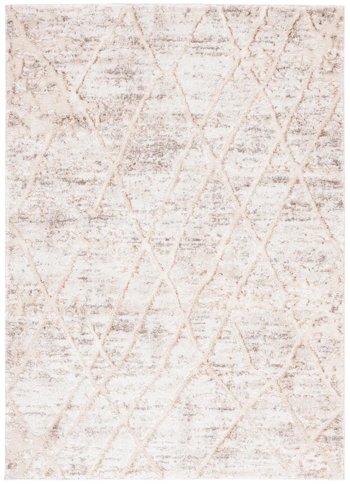 Safavieh Ravine Shag 4'-0" x 6'-0" Rug in Beige / Ivory