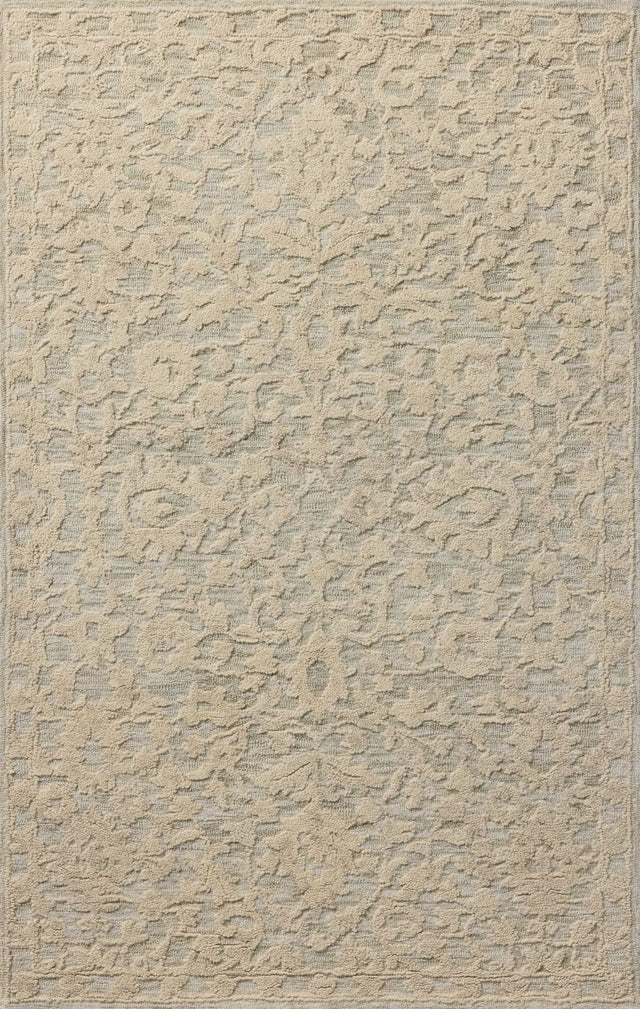 Loloi Prudence PRU-01 Sage / Ivory Hand Tufted Rug - main flat