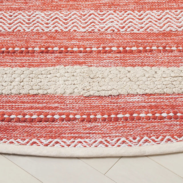 Safavieh Montauk 6'-0" x 6'-0" Rug in Orange / Ivory