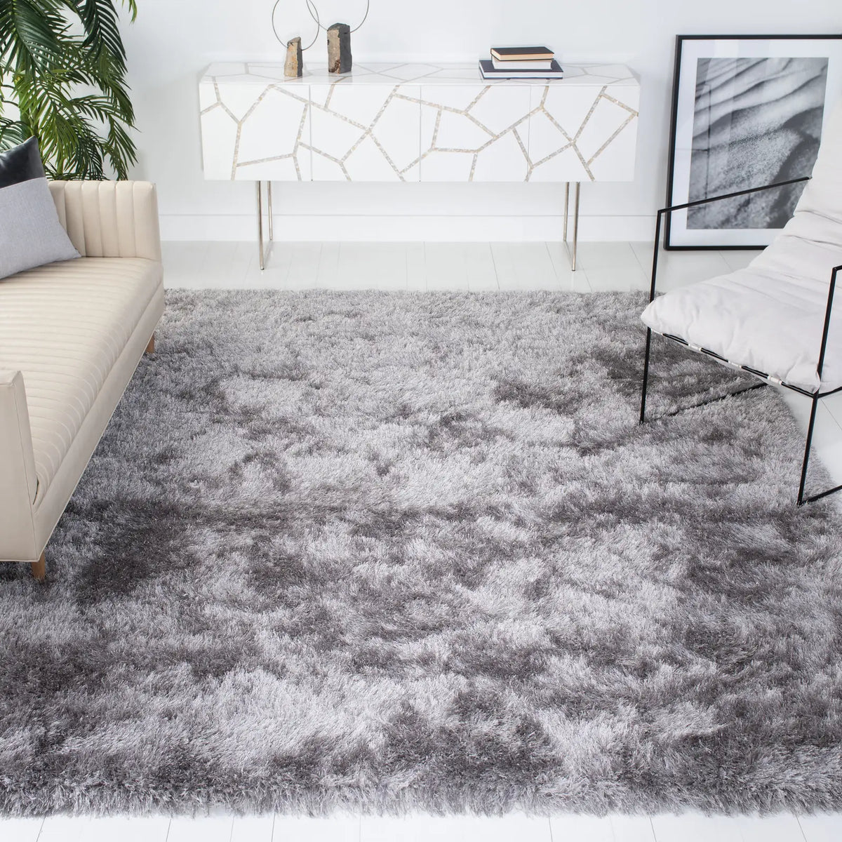 Safavieh Vegas Shag 10'-6" x 14'-0" Rug in Grey