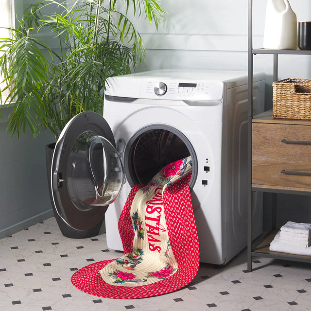 Safavieh Braided Posters 2'-0" x 5'-0" Rug in Ivory / Red