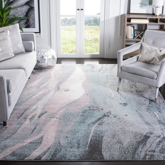Safavieh Glacier 10'-6" x 14'-0" Rug in Pink / Blue