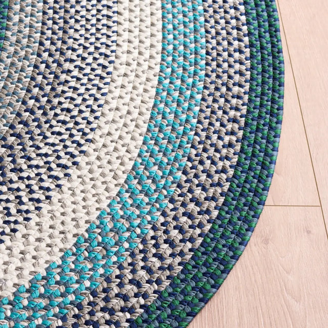 Safavieh Braided 5'-0" x 8'-0" Rug in Teal / Multi