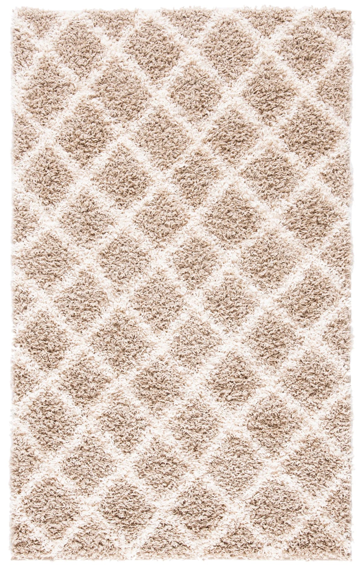 Safavieh Sgd-Dallas Shag 3'-0" x 5'-0" Rug in Beige / Ivory