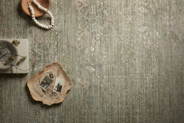 Loloi Indra Ina-06 Sage/Natural Rug - styled aerial 1