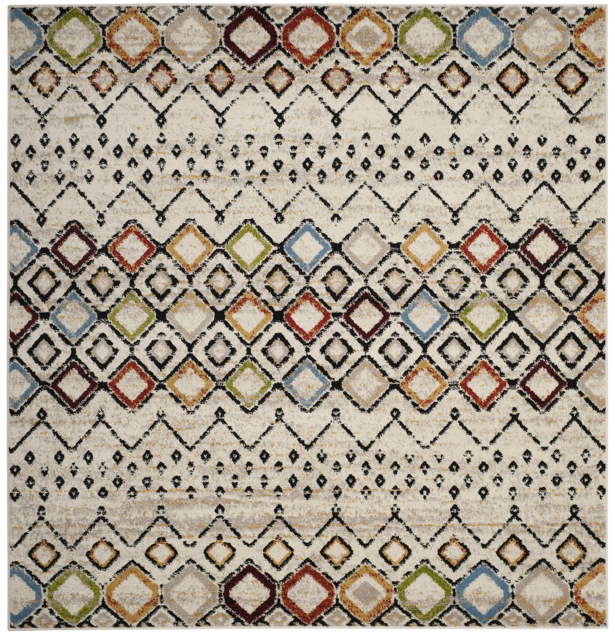 Safavieh Amsterdam 6'-7" x 6'-7" Rug in Ivory / Multi