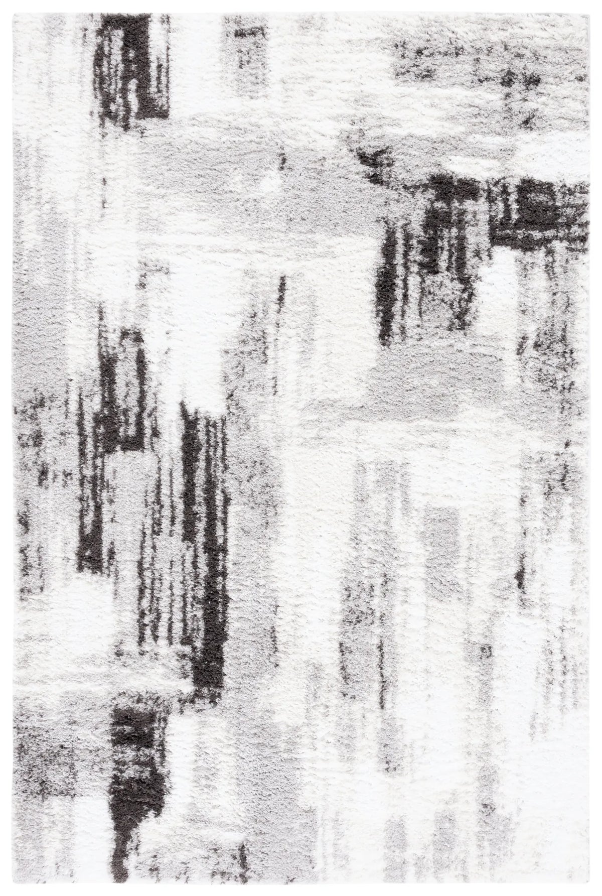 Safavieh Berber Shag 4'-5" x 6'-5" Rug in Grey / Dark Grey