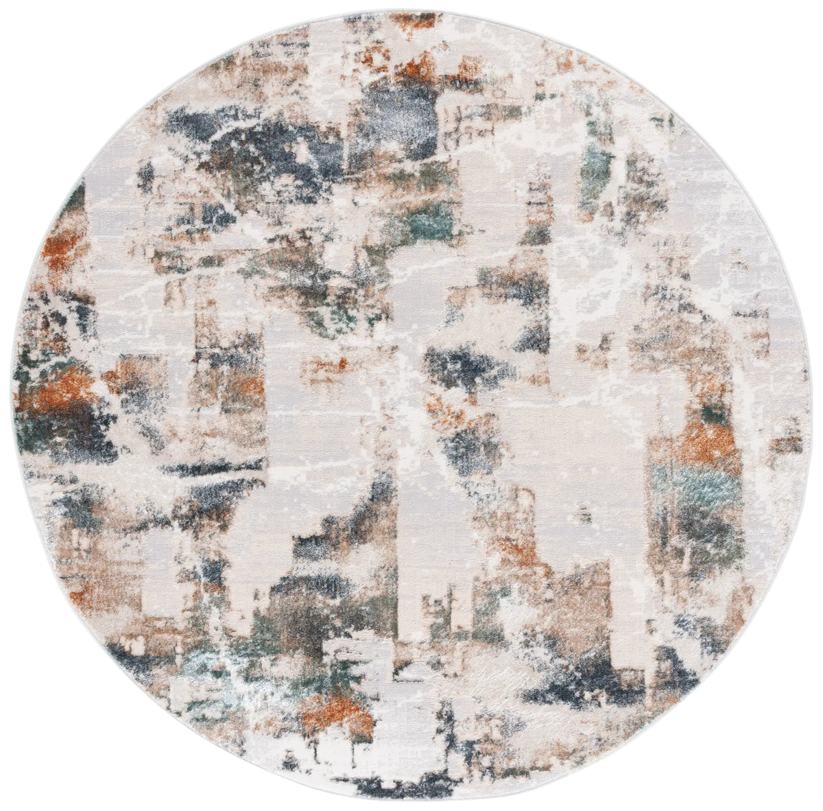 Safavieh Alenia 100 6'-7" x 6'-7" Rug in Grey / Beige